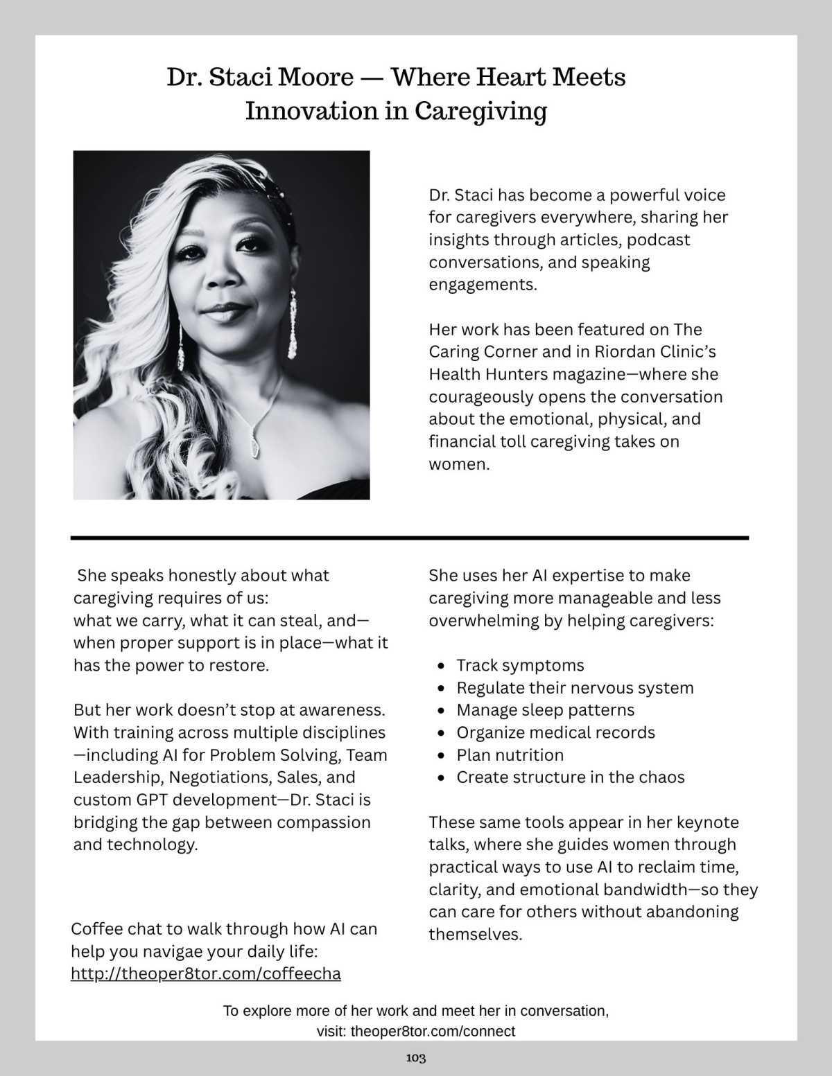 Dr. Staci Moore - Innovation In Caregiving