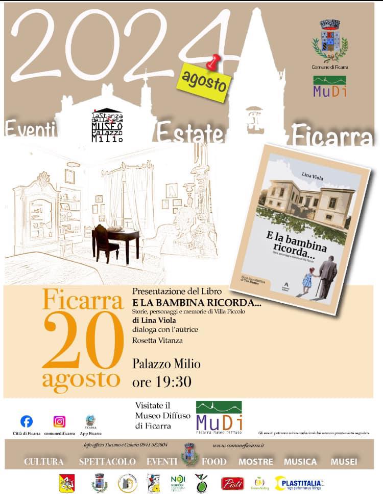 Presentazione del Libro "E LA BAMBINA RICORDA"... Storie, Personaggi e memorie di Villa Piccolo