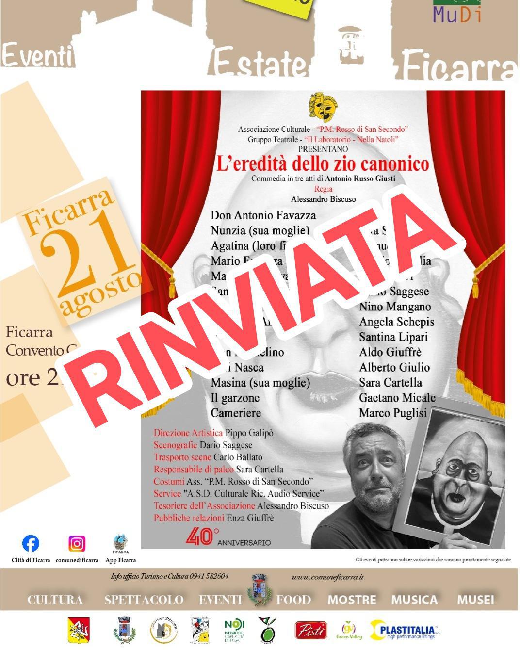 Evento rinviato 