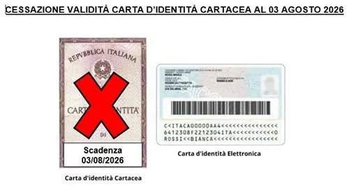 Avviso scadenza carte d’Identità cartacee