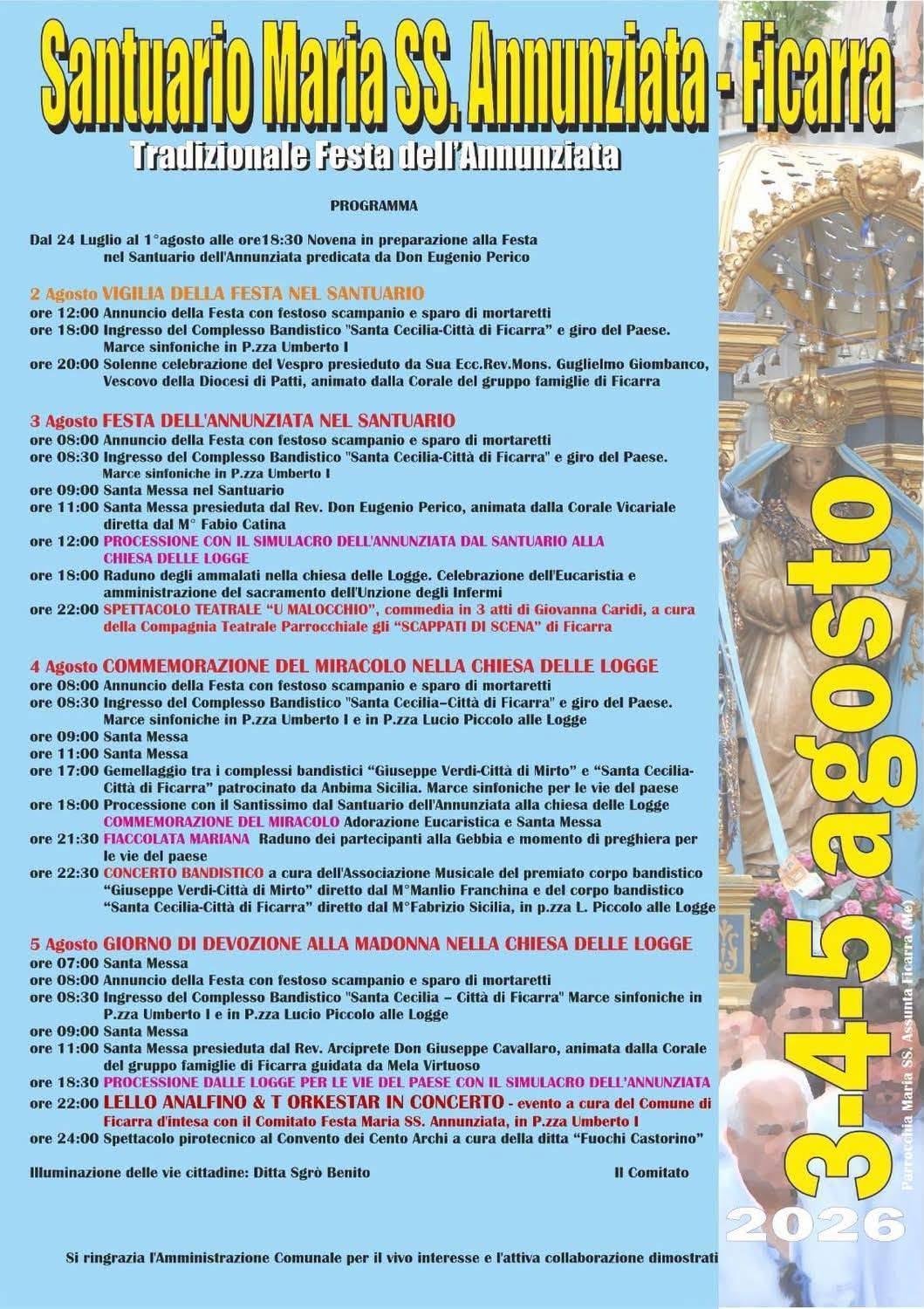 Giorno di Devozione alla Madonna nella Chiesa delle Logge - Tradizionale Festa dell' Annunziata