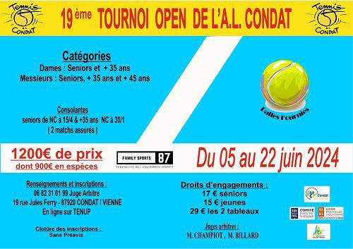 19ème TOURNOI OPEN DE JUIN 2024
