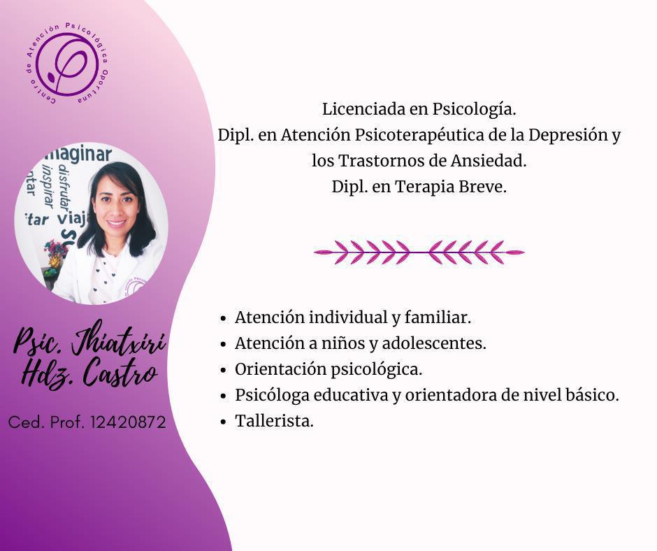 CENTRO DE ATENCIÓN PSICÓLOGICA OPORTUNA CENTRO DE ATENCIÓN PSICÓLOGICA OPORTUNA