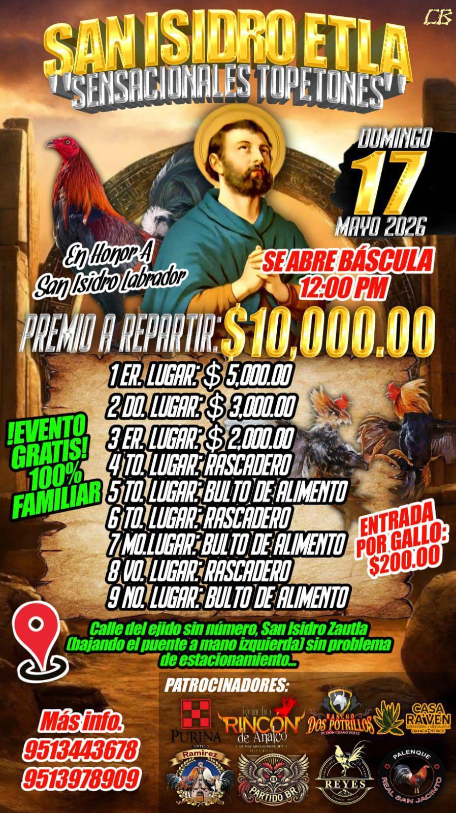 TOPETONES EN SAN ISIDRO ETLA