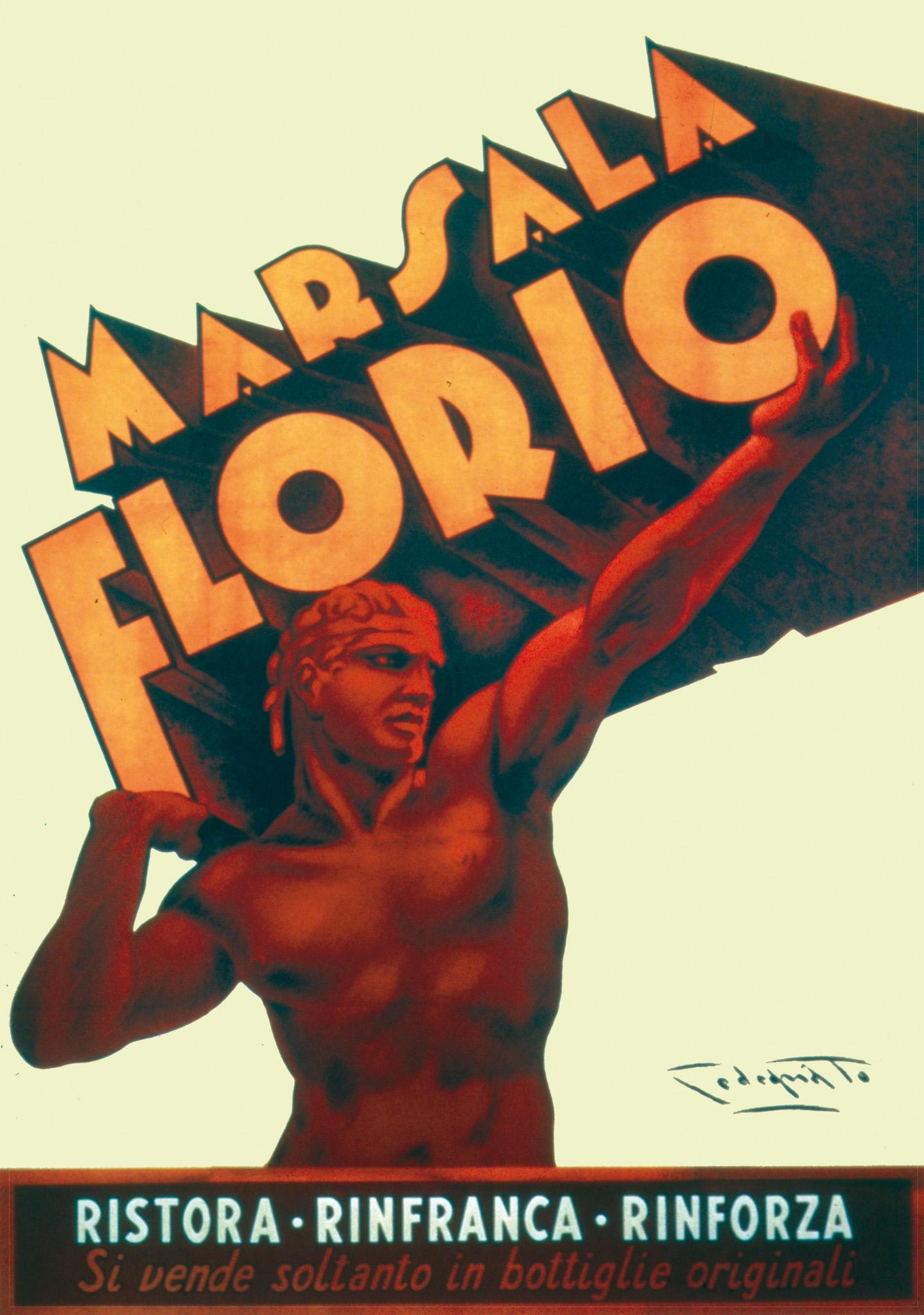 Plinio Codognato, Manifesto Marsala Florio, 1933, Archivio Cantine Florio