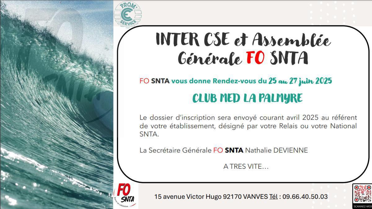 INTER CSE et Assemblée Générale FO SNTA