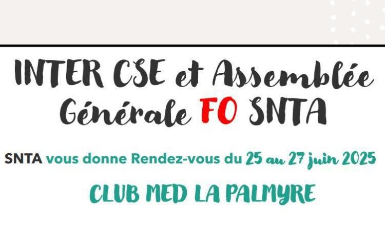 INTER CSE et Assemblée Générale FO SNTA