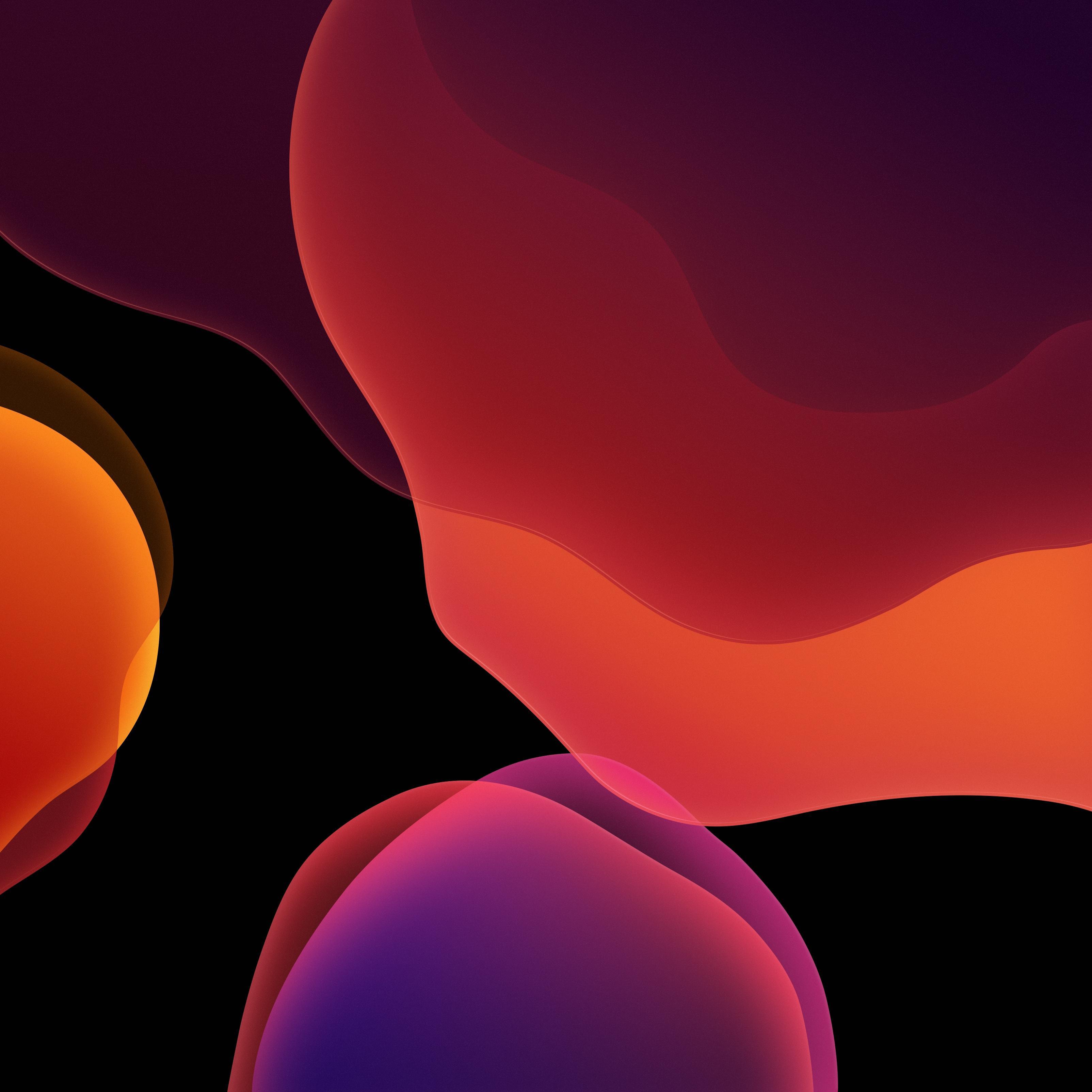 iOS13 Red Dark Wallpaper