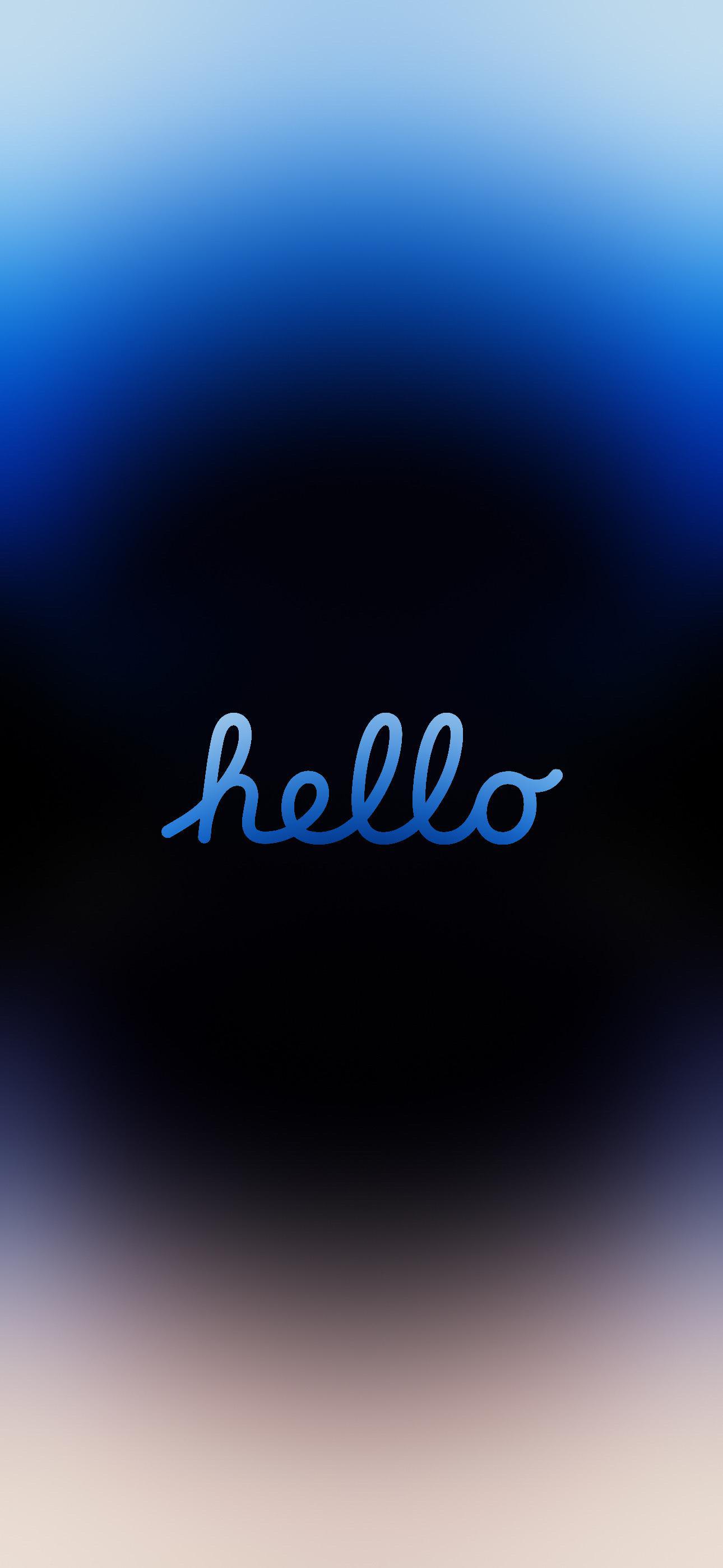 Silver-hello-iPhone-14-wallpaper