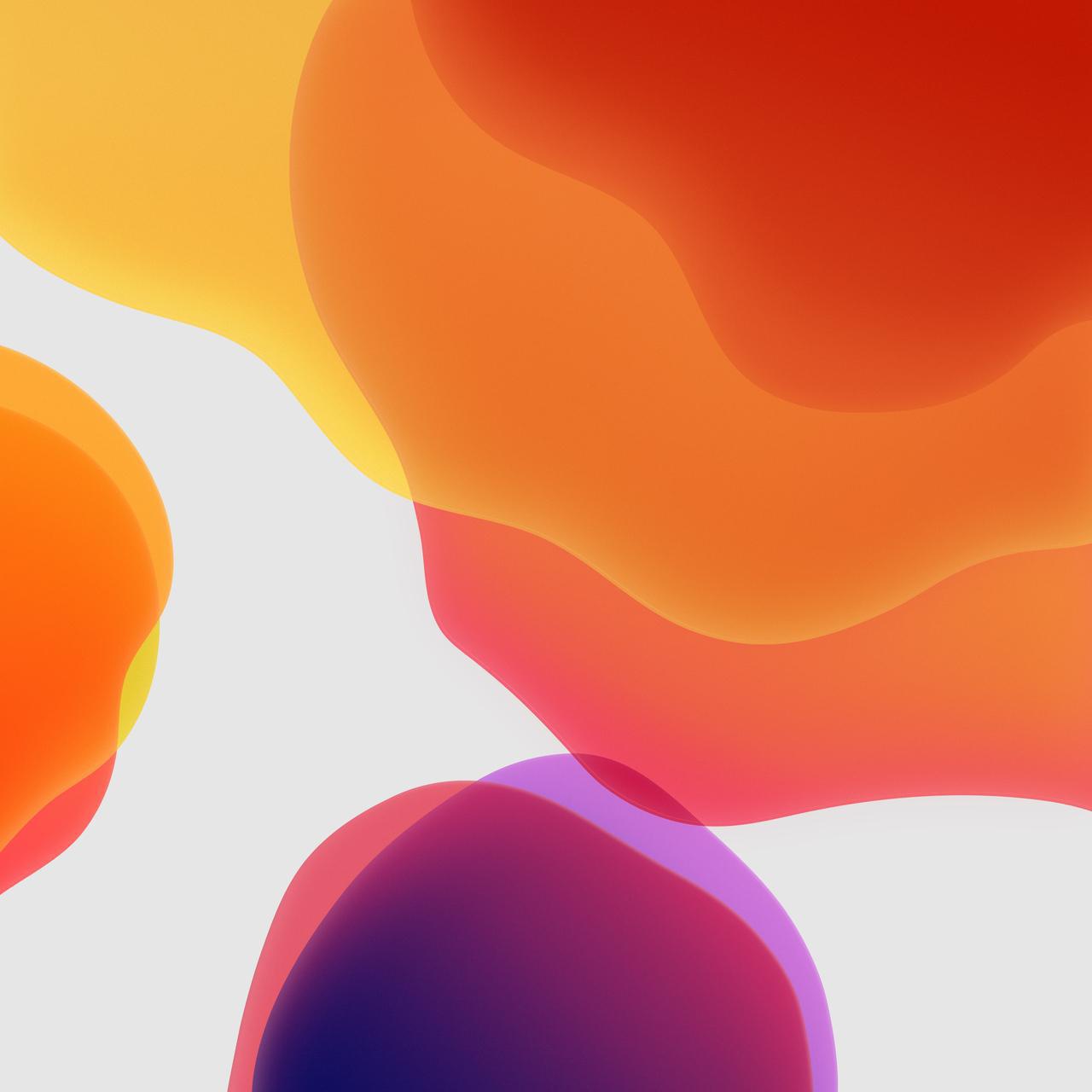 iOS13 Orange and White Wallpaper