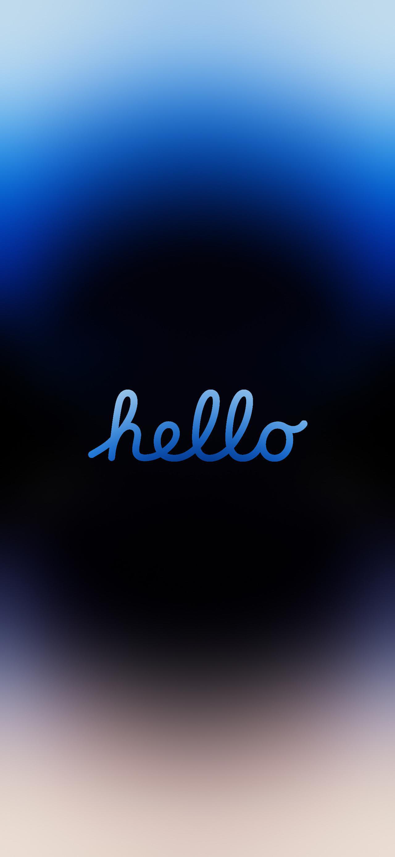 Silver-hello-iPhone-14-wallpaper