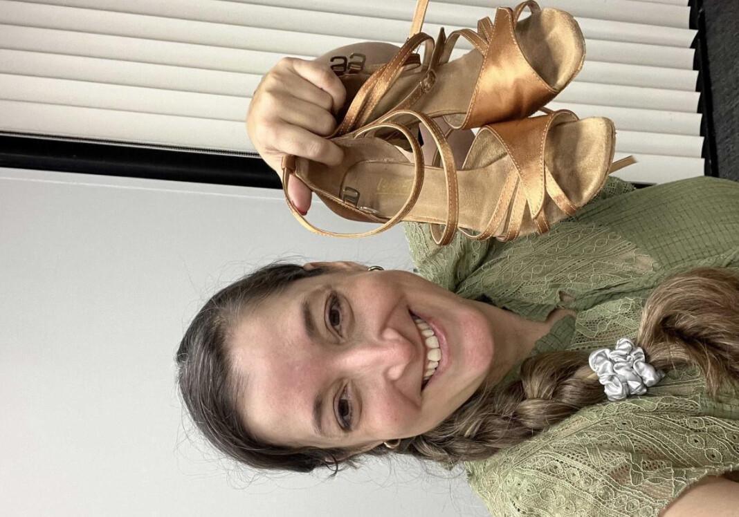 DEDICATION! A dancer’s journey starts from the ground up — Nanet got her first dance shoes! 👠🔥