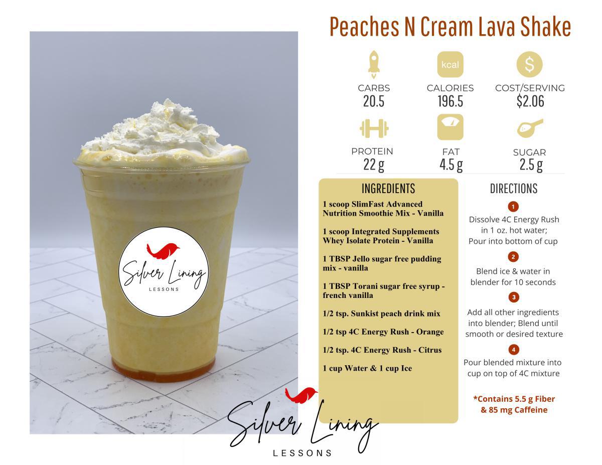 Peaches N Cream Lava Shake