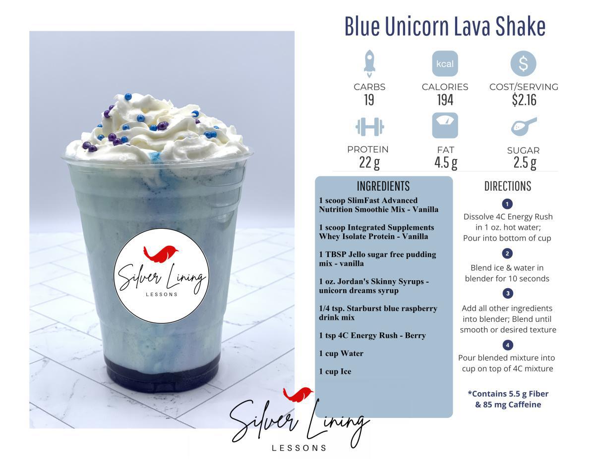 Blue Unicorn Lava Shake