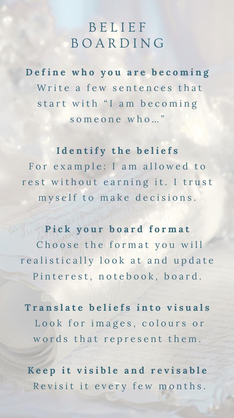 How to create a BELIEF BOARD for manifesting