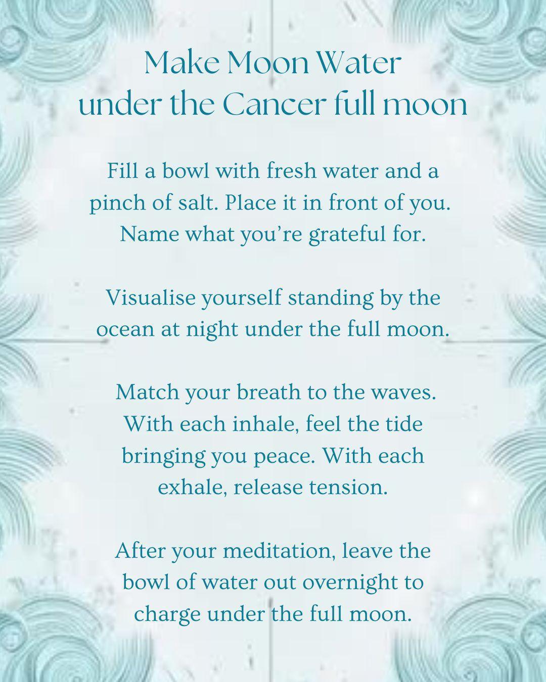 How to make and use moon water to reconnect