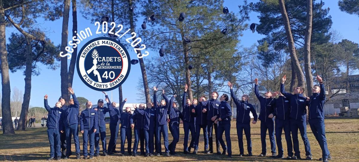 Cérémonie de fin de formation des Cadets de la Gendarmerie des Landes - Session 2022/2023
