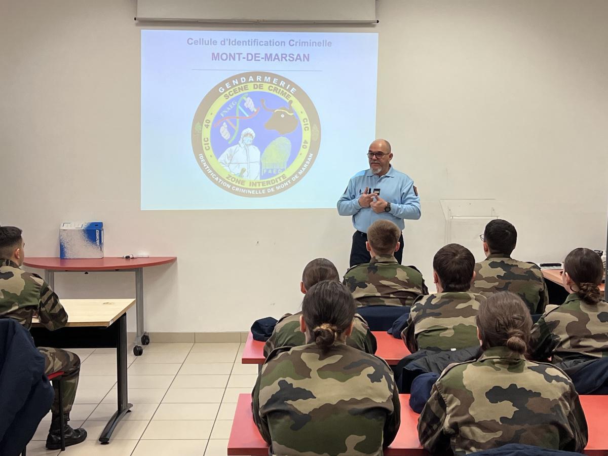 Formation des Cadets de la Gendarmerie des Landes 21 Février 2024 Formation des Cadets de la Gendarmerie des Landes 21 Février 2024