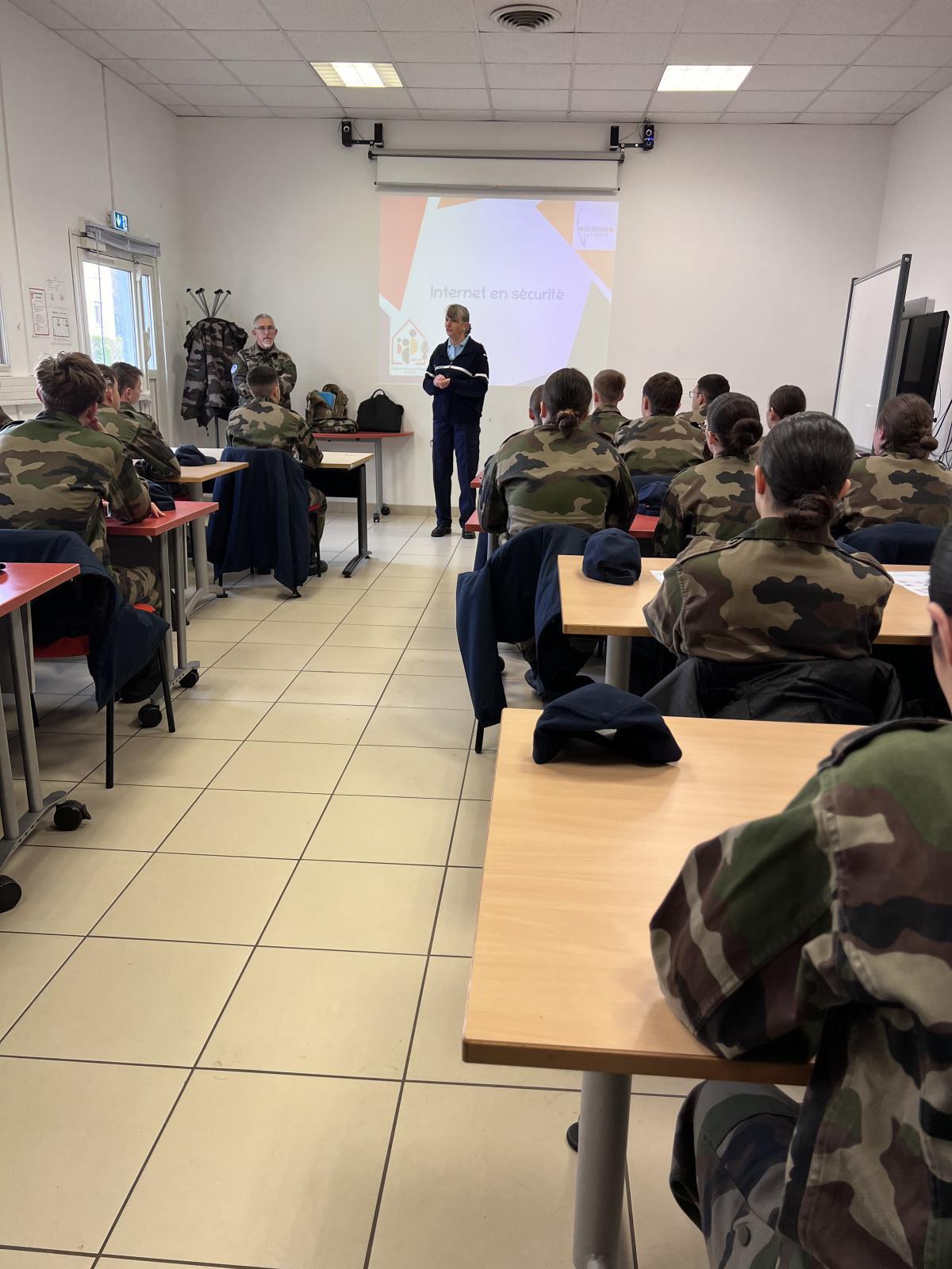 Formation des Cadets de la Gendarmerie des Landes 21 Février 2024