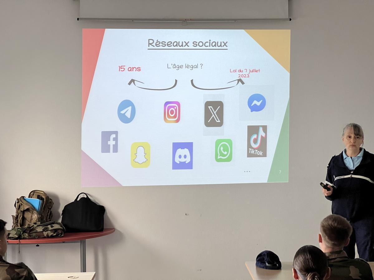 Formation des Cadets de la Gendarmerie des Landes 21 Février 2024