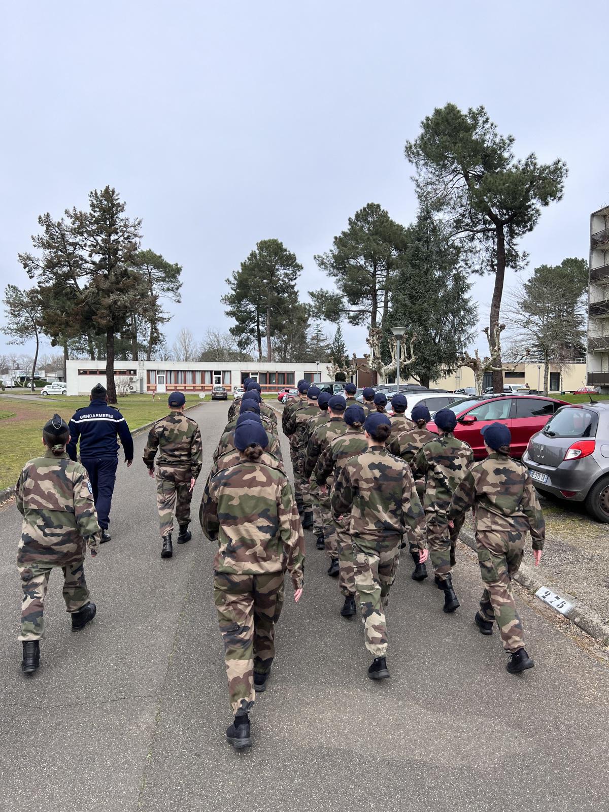 Formation des Cadets de la Gendarmerie des Landes 21 Février 2024