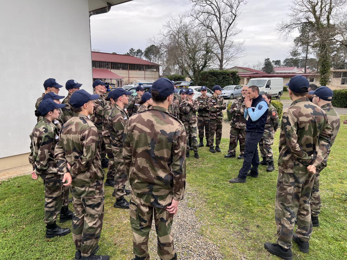 Formation des Cadets de la Gendarmerie des Landes 21 Février 2024