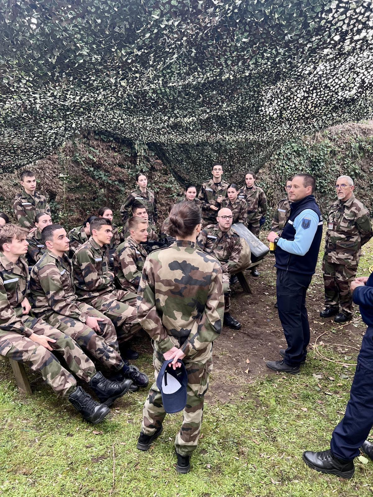 Formation des Cadets de la Gendarmerie des Landes 21 Février 2024