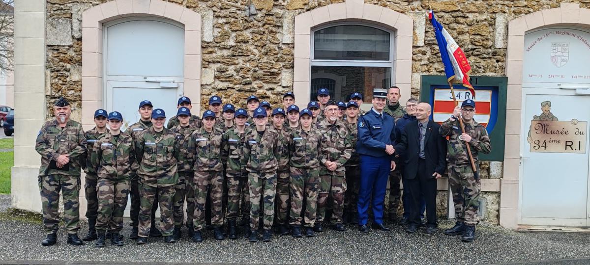 Formation des Cadets de la Gendarmerie des Landes 22 février 2024