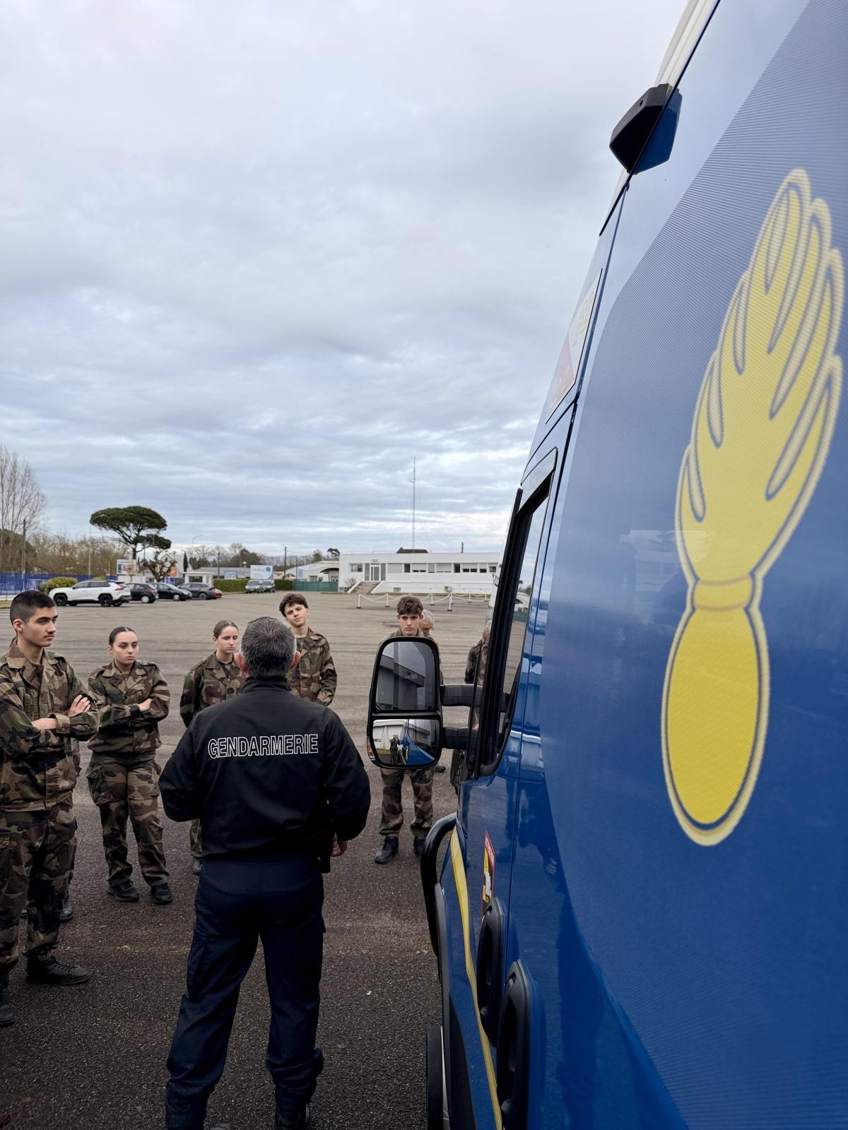 1er jour de la semaine de formation 2025/2026 des Cadets Gendarmerie des Landes