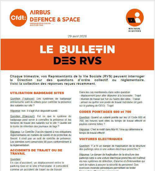 Le bulletin des RVS