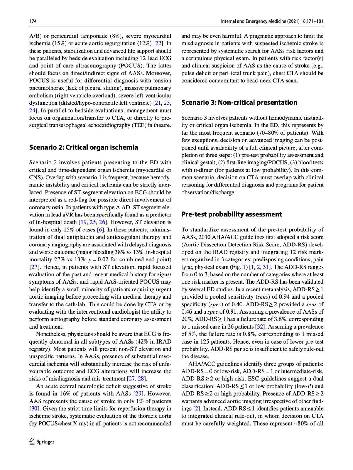 Diagnosis and management of acute aortic syndromes in the emergency department