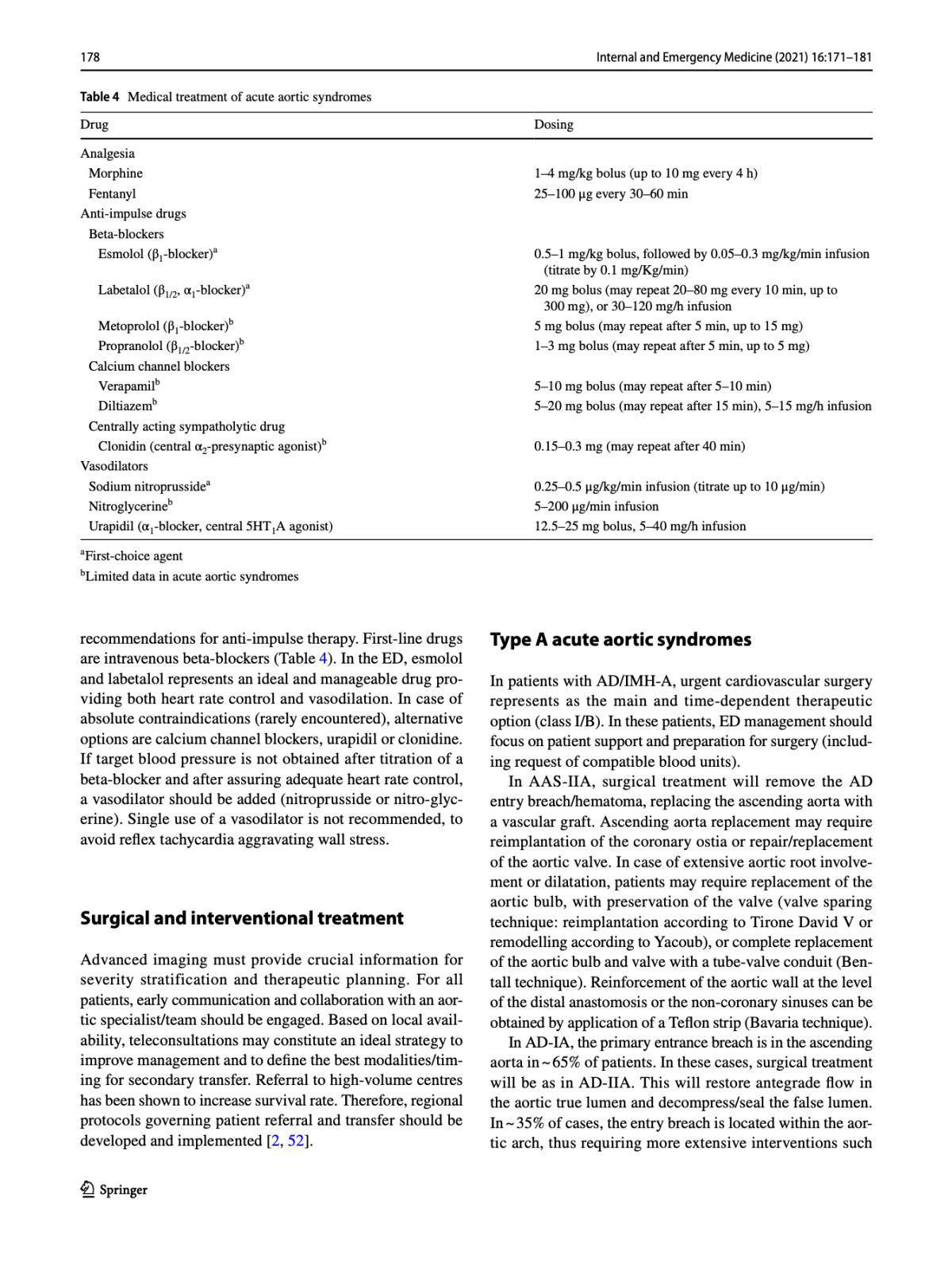 Diagnosis and management of acute aortic syndromes in the emergency department