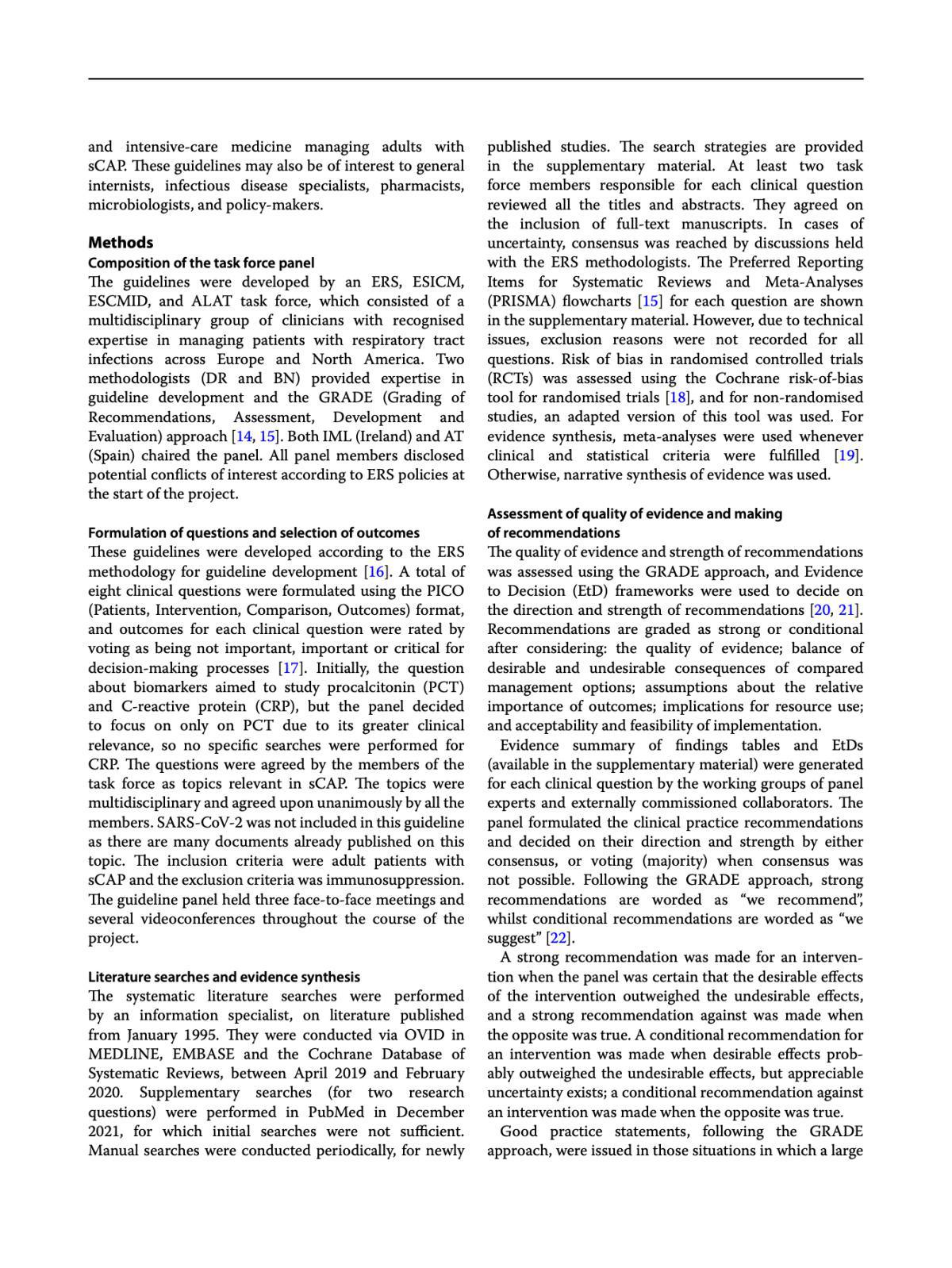 ERS/ESICM/ESCMID/ALAT guidelines for the management of severe community-acquired pneumonia