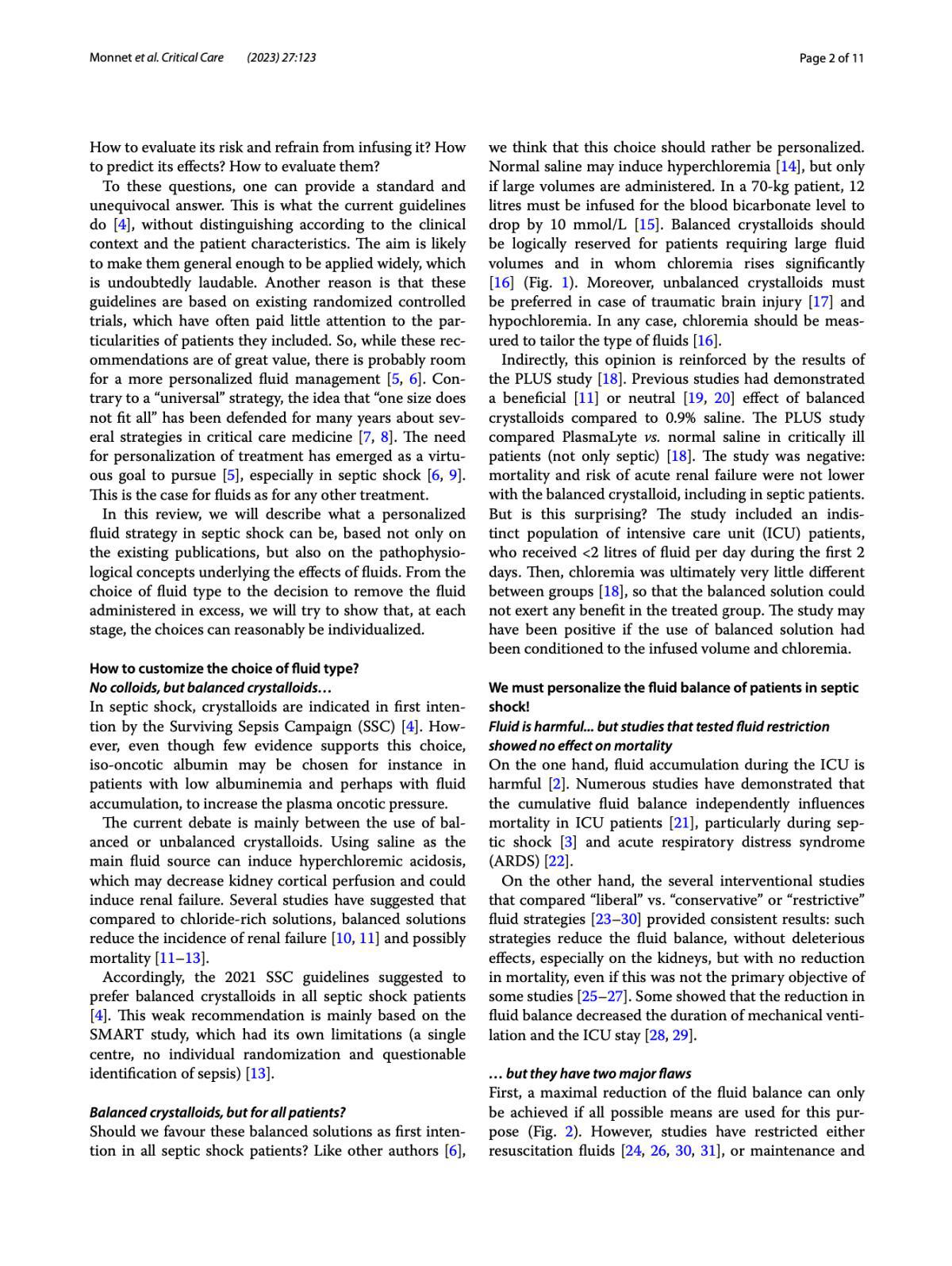 How I personalize fluid therapy in septic shock?