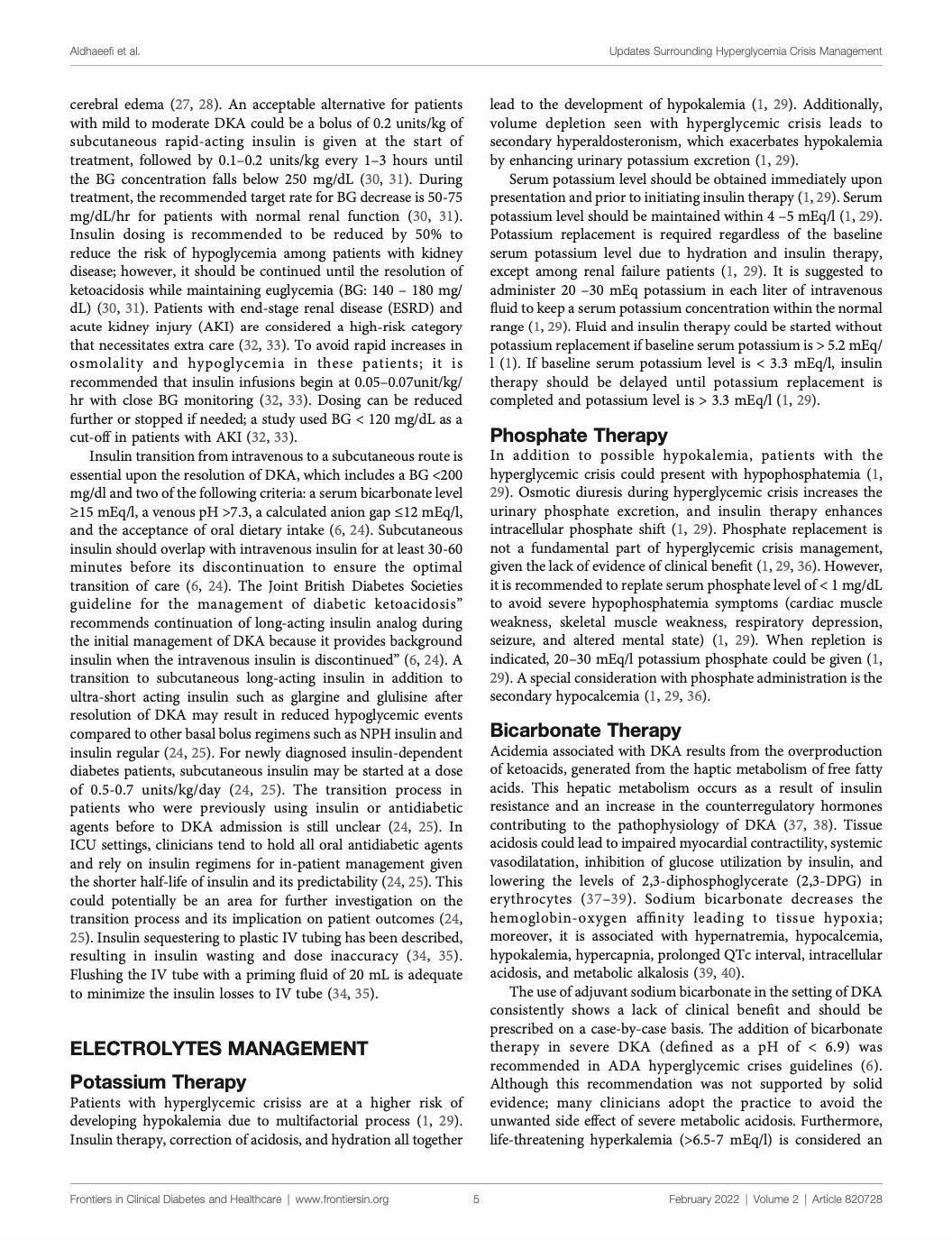 Updates in the Management of Hyperglycemic Crisis Updates in the Management of Hyperglycemic Crisis