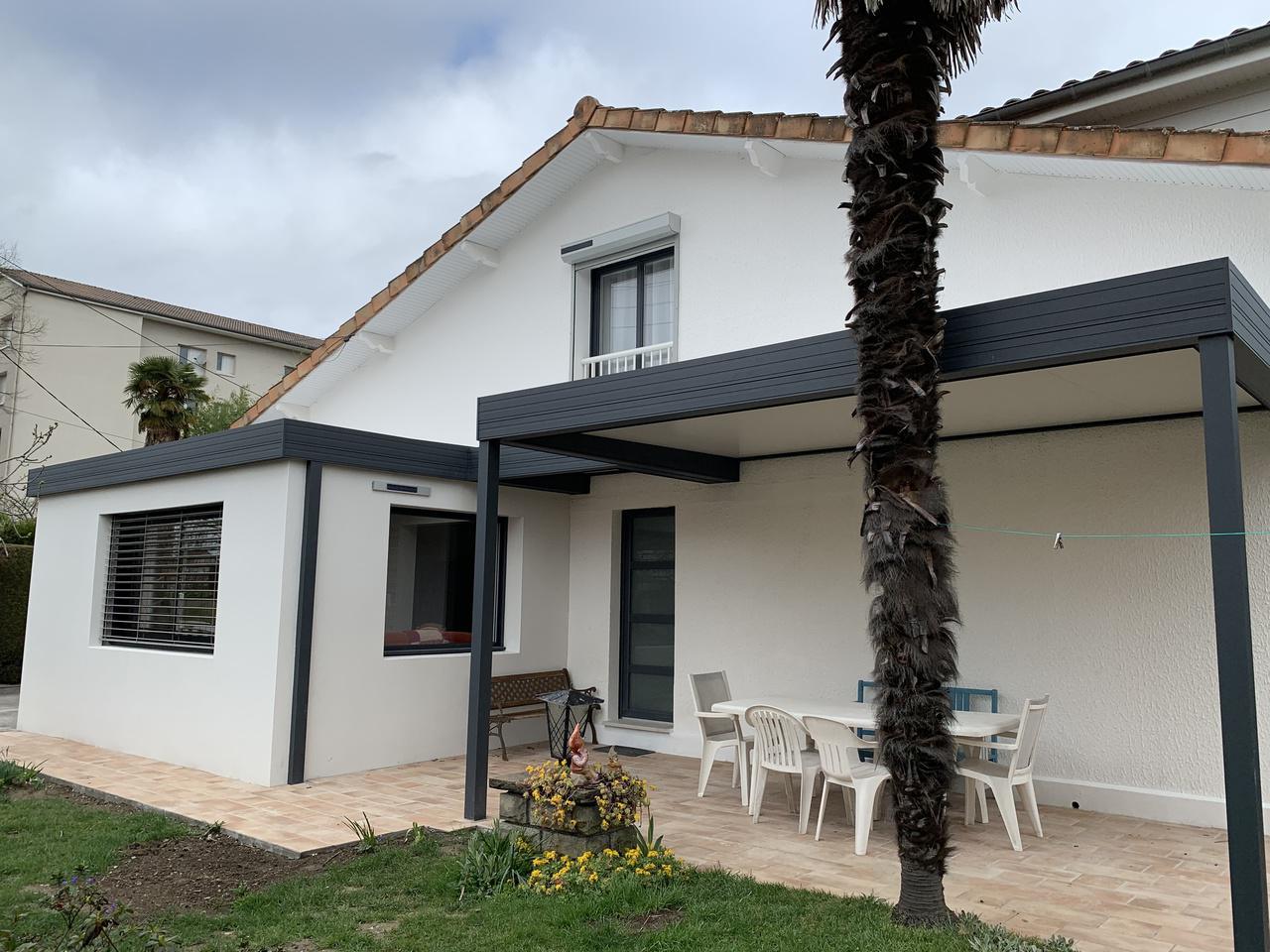 Extension et pergola Pau