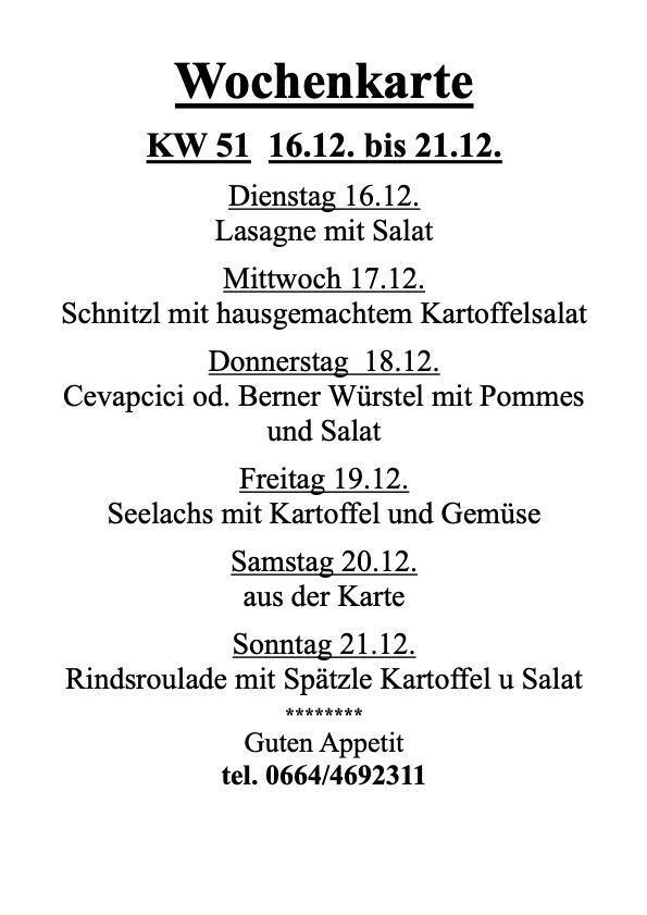 Guad Einkehrt Mittagsmenü