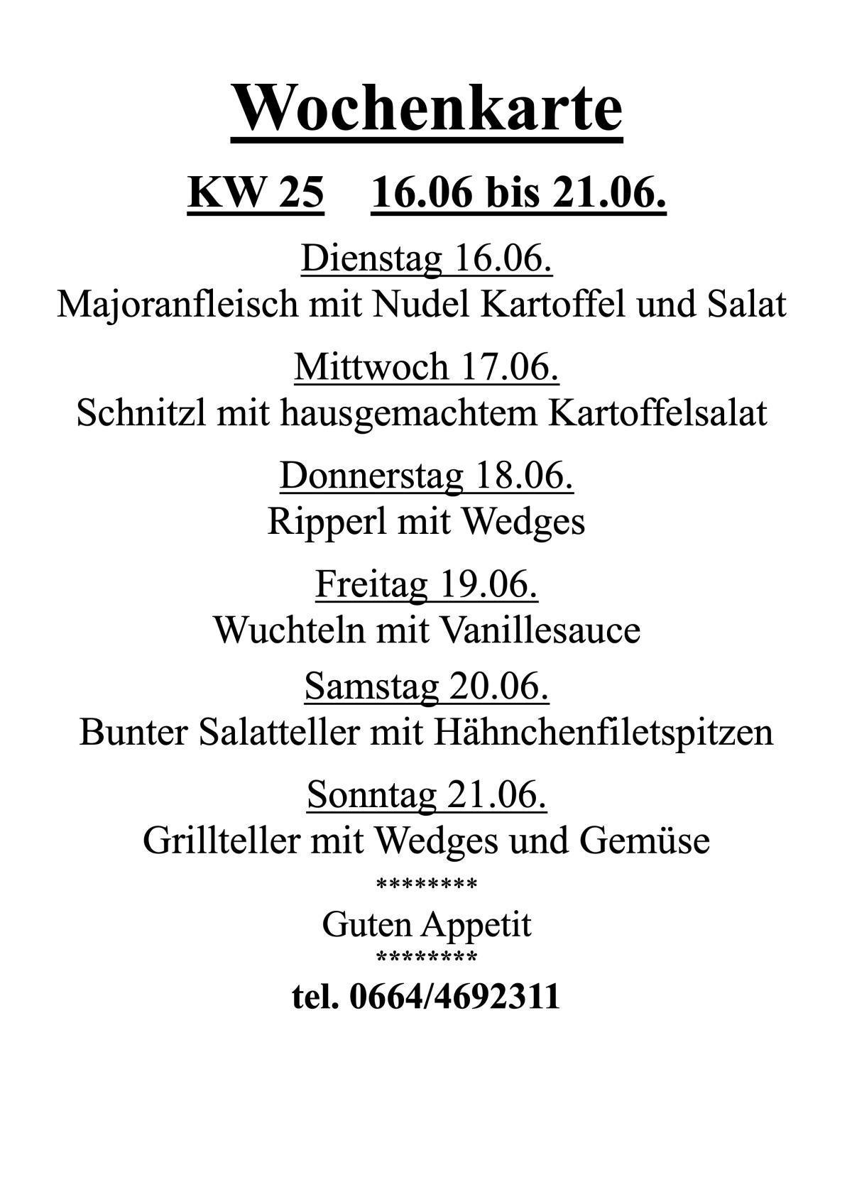 Guad Einkehrt Mittagsmenü
