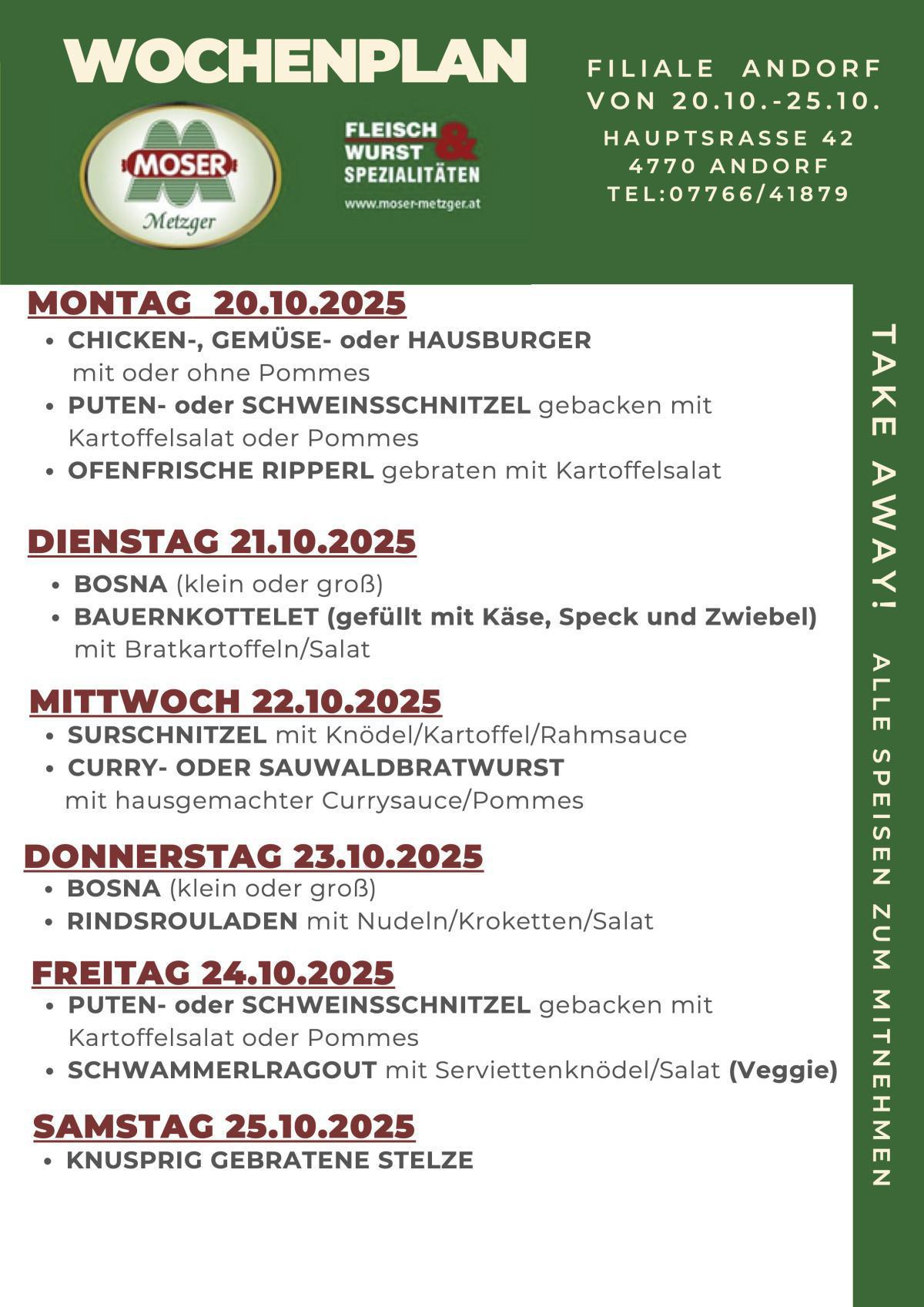 Moser Mittagsmenü