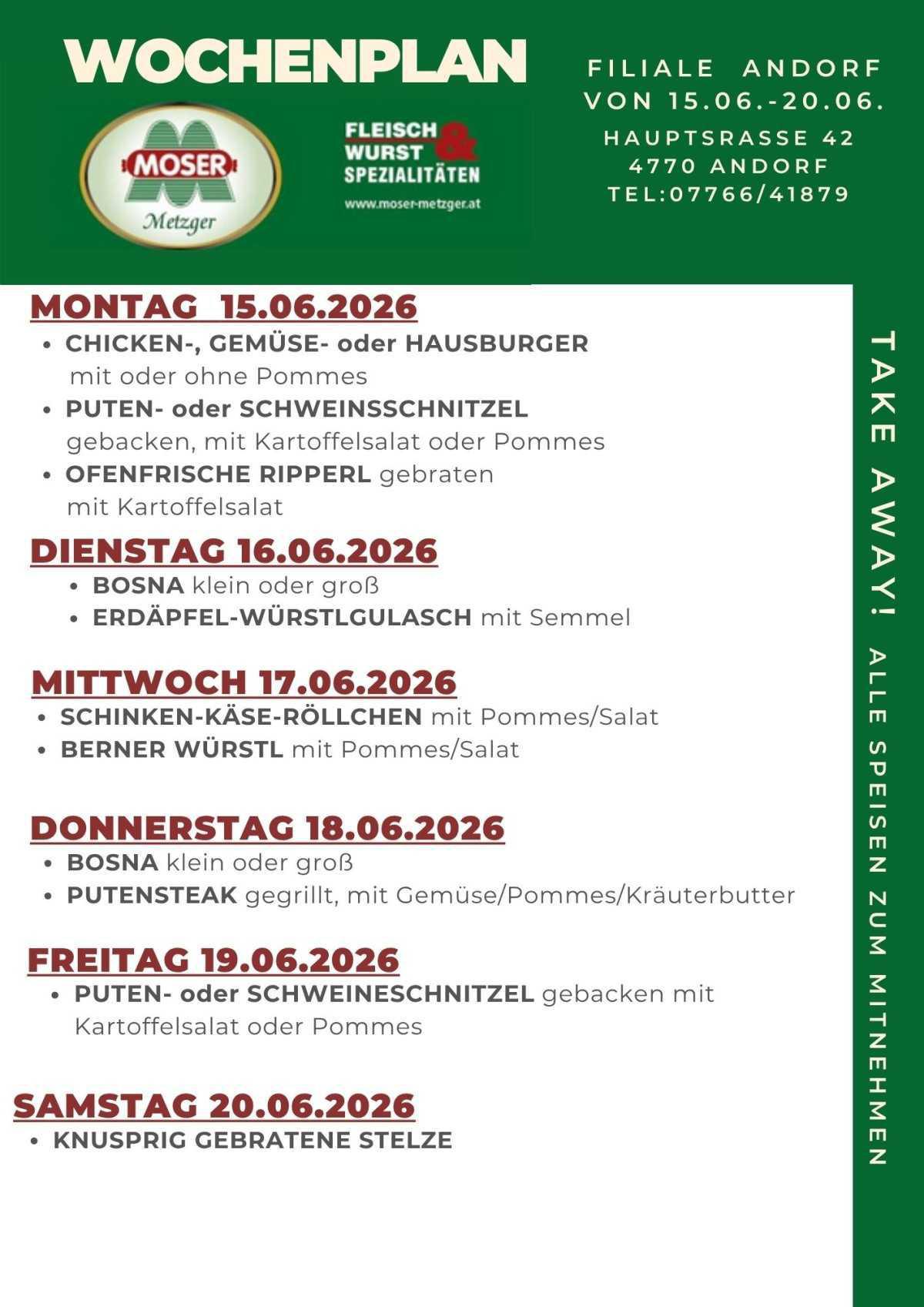 Moser Mittagsmenü