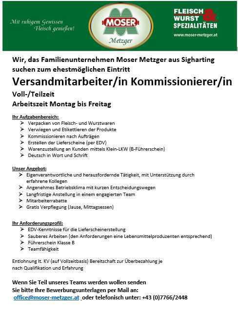 Moser Stelleninserate