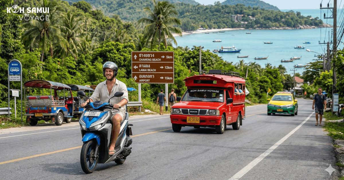Comment se déplacer à Koh Samui : Le guide complet du transport 🛵🚕