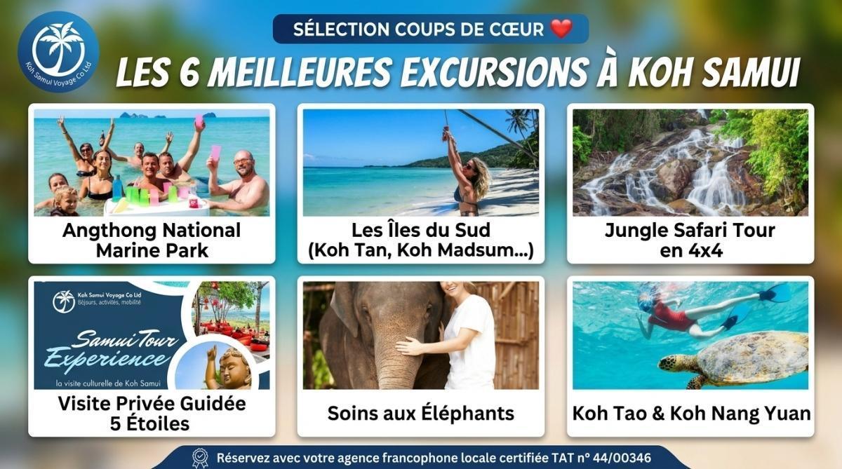 Les 6 excursions incontournables à Koh Samui en 2027 : la sélection « Coups de Cœur » plébiscitée par les voyageurs