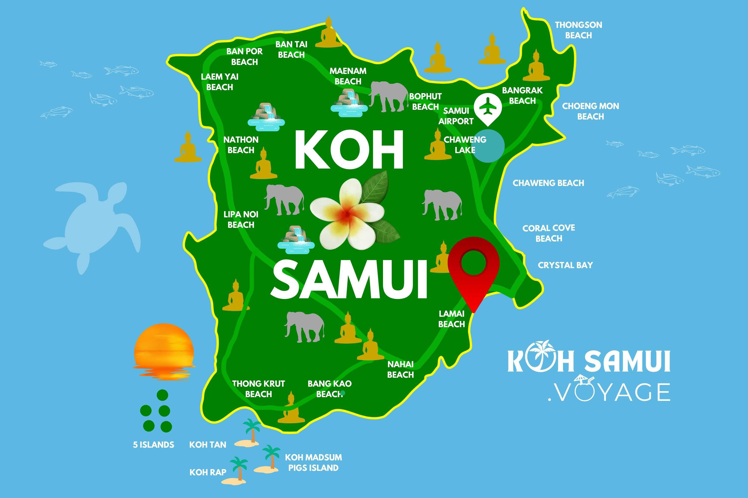 Carte KohSamui.Voyage