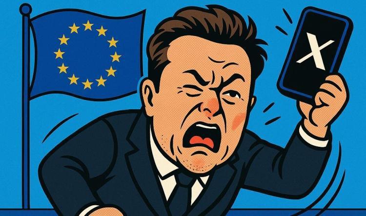 Musk Turns EU Fine into Weekend War on X