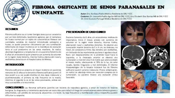 CNUM 17 - FIBROMA OSIFICANTE DE SENOS PARANASALES EN UN INFANTE