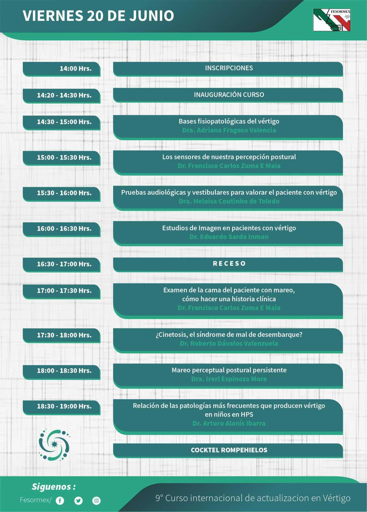 9° curso internacional de actualización en vértigo