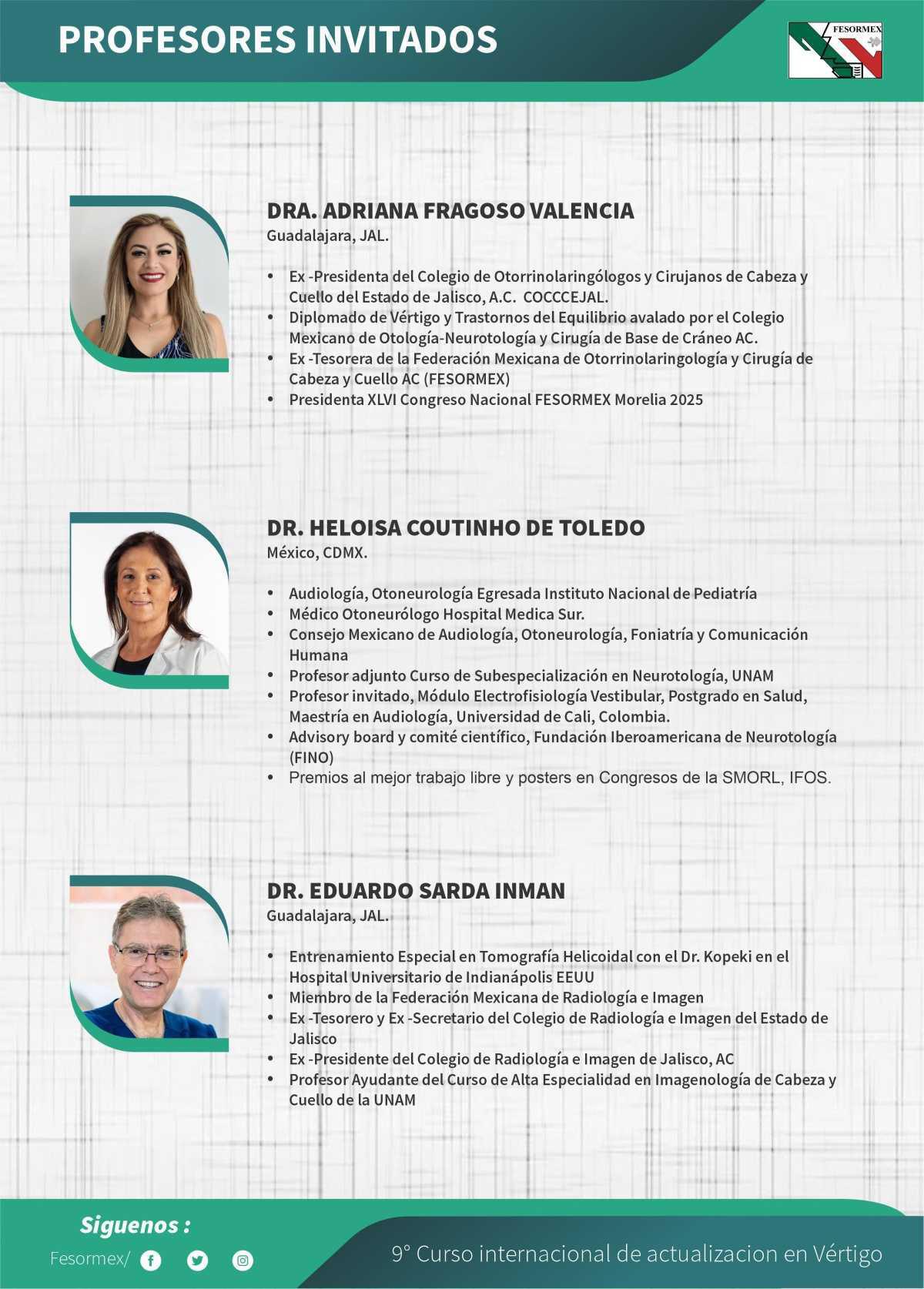 9° curso internacional de actualización en vértigo