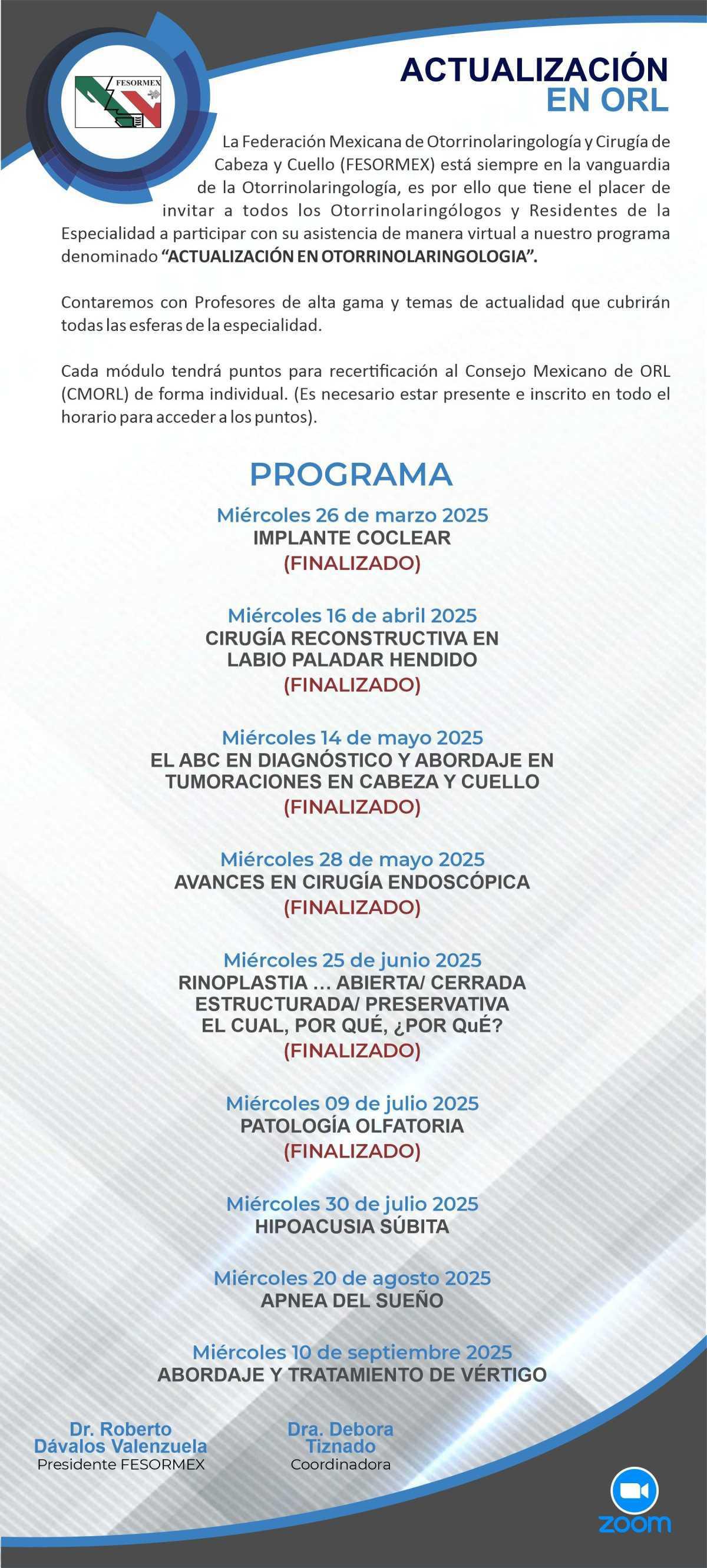 Actualización en ORL