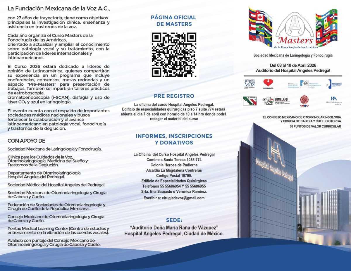 MASTERS DE LA FONOCIRUGÍA Y FONOCIRUGÍA MASTERS DE LA FONOCIRUGÍA Y FONOCIRUGÍA